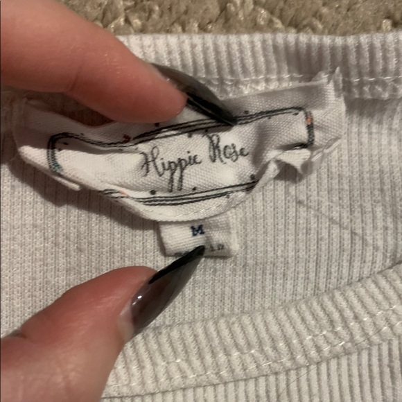 White Ribbed Women's Top - Picture 2 of 2